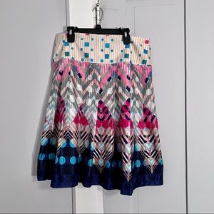 P Luca Milano Pleated A-Line Skirt